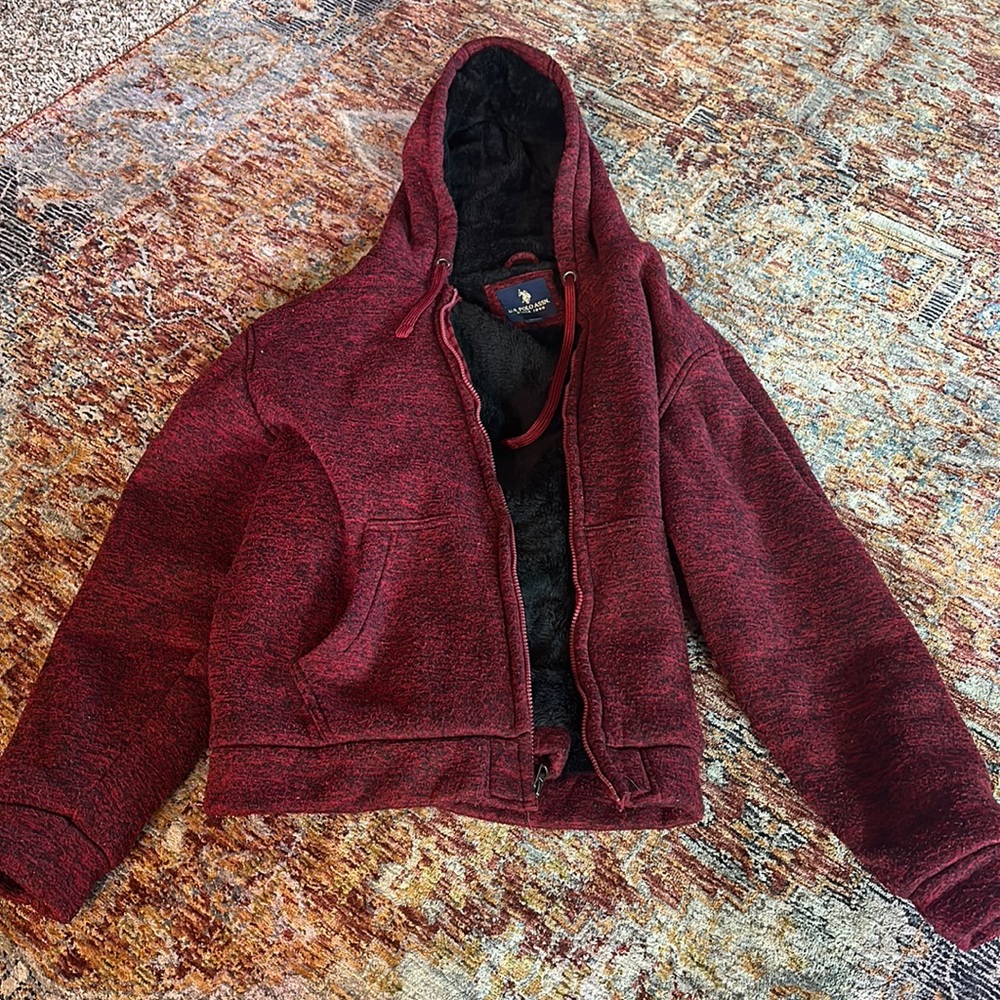 US polo Assn Sherpa zip up hoodie
